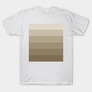 Stripes - Gradient - Dark to Light brown T-Shirt